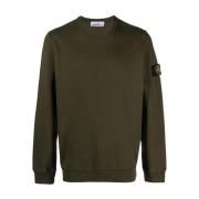 Garment Dyed Crewneck Sweatshirt in Olijfgroen Stone Island , Green , ...