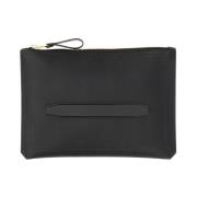 Leren Plat Handvat Clutch Portfolio Tom Ford , Black , Heren