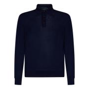 Stijlvolle Navy Blauwe Sweatshirt voor Heren Kiton , Blue , Heren