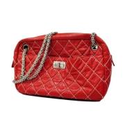 Pre-owned Leather chanel-bags Chanel Vintage , Red , Dames