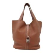 Pre-owned Leather shoulder-bags Hermès Vintage , Brown , Dames