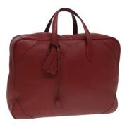 Pre-owned Leather travel-bags Hermès Vintage , Red , Dames