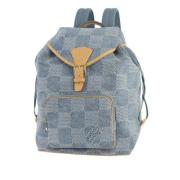 Pre-owned Canvas backpacks Louis Vuitton Vintage , Blue , Dames