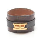 Pre-owned Leather bracelets Hermès Vintage , Black , Dames