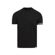 Heren Ronde Hals T-Shirt Dsquared2 , Black , Heren