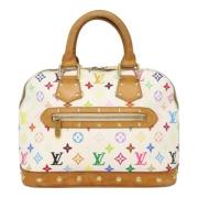 Pre-owned Canvas handbags Louis Vuitton Vintage , White , Dames