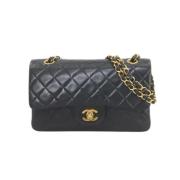 Pre-owned Leather chanel-bags Chanel Vintage , Black , Dames