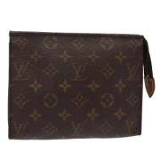 Pre-owned Canvas pouches Louis Vuitton Vintage , Brown , Dames