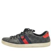 Pre-owned Coated canvas sneakers Gucci Vintage , Black , Heren