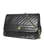 Pre-owned Leather chanel-bags Chanel Vintage , Black , Dames