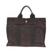 Pre-owned Canvas totes Hermès Vintage , Gray , Dames