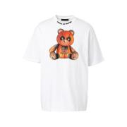 Burning Panda Wit T-shirt Vision OF Super , White , Heren