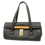 Pre-owned Leather gucci-bags Gucci Vintage , Black , Dames