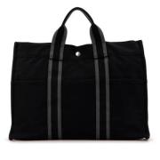 Pre-owned Canvas handbags Hermès Vintage , Black , Dames