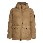 Biscuit Winddichte Donsjas Aw24 Stone Island , Brown , Heren