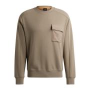 Cargo Pocket Sweater Beige Hugo Boss , Beige , Heren