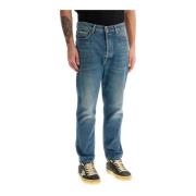 Distressed Slim Fit Happy Jeans Golden Goose , Blue , Heren