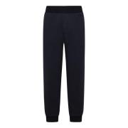 Blauwe Geribbelde Taille Broek Regular Fit Ermenegildo Zegna , Blue , ...