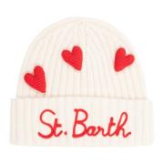 Multikleur Heart Beanie met Logo Borduursels MC2 Saint Barth , White ,...