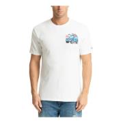 Gestreept Crypto Puppets Logo T-shirt MC2 Saint Barth , White , Heren