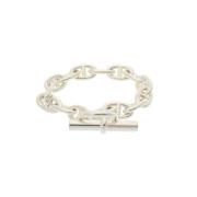 Pre-owned Silver bracelets Hermès Vintage , Gray , Dames