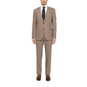 Taupe Bruin Jurk Set Giorgio Armani , Beige , Heren