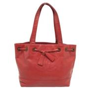 Pre-owned Leather chanel-bags Chanel Vintage , Red , Dames