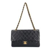 Pre-owned Leather chanel-bags Chanel Vintage , Blue , Dames