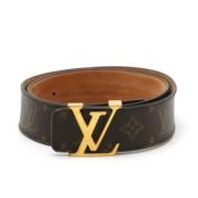 Pre-owned Leather belts Louis Vuitton Vintage , Brown , Dames