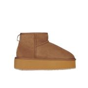 Schapenvacht Platform Laarzen Emu , Brown , Dames