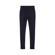 Blauwe Tapered Broek met Getailleerde Pasvorm Hugo Boss , Blue , Heren