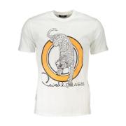 Luipaardprint T-shirt voor mannen Cavalli Class , White , Heren