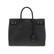 Zwarte Kalfsleren Handtas Saint Laurent , Black , Dames