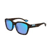 Blauwe Havana Zonnebril Gg1640Sa Model Gucci , Brown , Unisex