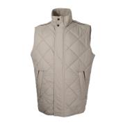 Beige Gewatteerd Gilet met Alcantara Details Paul & Shark , Beige , He...