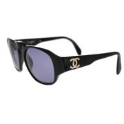 Pre-owned Plastic sunglasses Chanel Vintage , Black , Dames