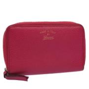 Pre-owned Leather wallets Gucci Vintage , Pink , Dames