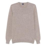 Luxe Cashmere Crew-Neck Gebreide kleding Fedeli , Beige , Heren