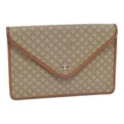 Pre-owned Canvas clutches Celine Vintage , Beige , Dames