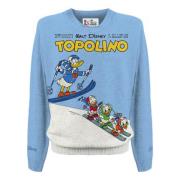 Donald Poster Sweater MC2 Saint Barth , Blue , Heren