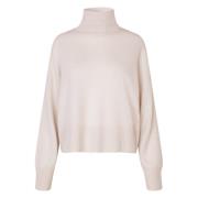 Luxe Kasjmier Turtleneck Sweater Samsøe Samsøe , White , Dames