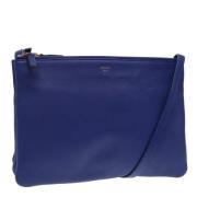 Pre-owned Leather shoulder-bags Celine Vintage , Blue , Dames