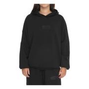 Hoodie met Streep en Logo Emporio Armani EA7 , Black , Dames