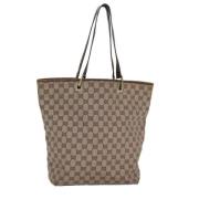 Pre-owned Canvas totes Gucci Vintage , Beige , Dames