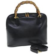 Pre-owned Leather gucci-bags Gucci Vintage , Black , Dames