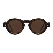 Stijlvolle Ronde Tokyo Tortoise Zonnebril Thom Browne , Brown , Heren