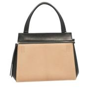 Pre-owned Leather handbags Celine Vintage , Beige , Dames