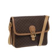 Pre-owned Canvas shoulder-bags Celine Vintage , Brown , Dames