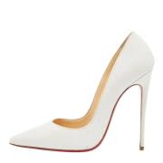 Pre-owned Leather heels Christian Louboutin Pre-owned , White , Dames