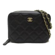 Pre-owned Leather chanel-bags Chanel Vintage , Black , Dames